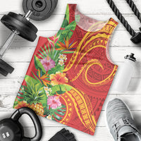 Polynesian Tribal Flower Tattoo Men Tank Top Special Vermilion Vibe LT9 - Polynesian Pride