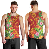 Polynesian Tribal Flower Tattoo Men Tank Top Special Vermilion Vibe LT9 - Polynesian Pride