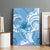 Polynesian Hibiscus Flower Tribal Canvas Wall Art Blue Color