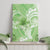 Polynesian Hibiscus Flower Tribal Canvas Wall Art Lime Green Color