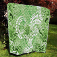 Polynesian Hibiscus Flower Tribal Quilt Lime Green Color LT9 - Polynesian Pride