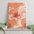 Polynesian Hibiscus Flower Tribal Canvas Wall Art Peach Color