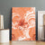 Polynesian Hibiscus Flower Tribal Canvas Wall Art Peach Color