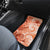 Polynesian Hibiscus Flower Tribal Car Mats Peach Color