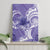 Polynesian Hibiscus Flower Tribal Canvas Wall Art Violet Color