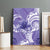 Polynesian Hibiscus Flower Tribal Canvas Wall Art Violet Color