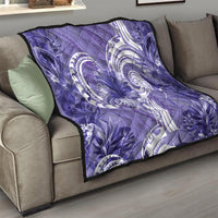 Polynesian Hibiscus Flower Tribal Quilt Violet Color LT9 - Polynesian Pride