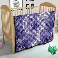 Polynesian Hibiscus Flower Tribal Quilt Violet Color LT9 - Polynesian Pride