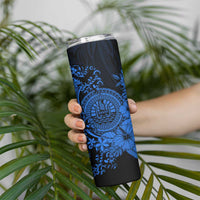 Blue Polynesian Tahiti Island Skinny Tumbler The Wave of Water LT9 - Polynesian Pride
