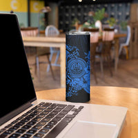 Blue Polynesian Tahiti Island Skinny Tumbler The Wave of Water LT9 - Polynesian Pride
