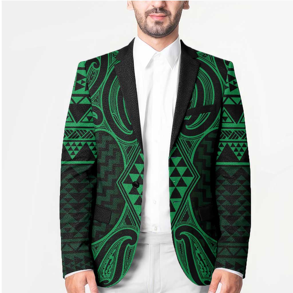 Kakariki Maori Ta Moko Poutama Art Blazer LT9 - Polynesian Pride