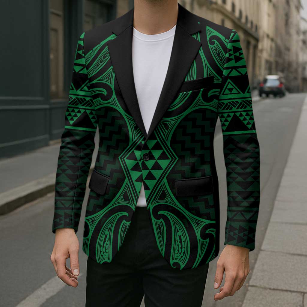 Kakariki Maori Ta Moko Poutama Art Blazer LT9 - Polynesian Pride