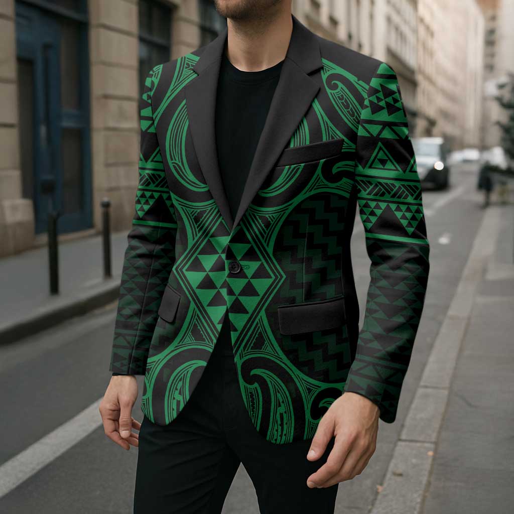 Kakariki Maori Ta Moko Poutama Art Blazer LT9 - Polynesian Pride