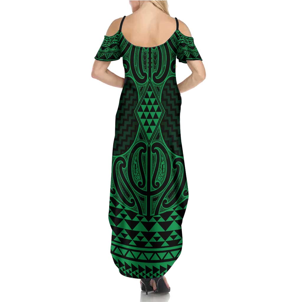 Kakariki Maori Ta Moko Poutama Art Family Matching Summer Maxi Dress and Hawaiian Shirt LT9 - Polynesian Pride