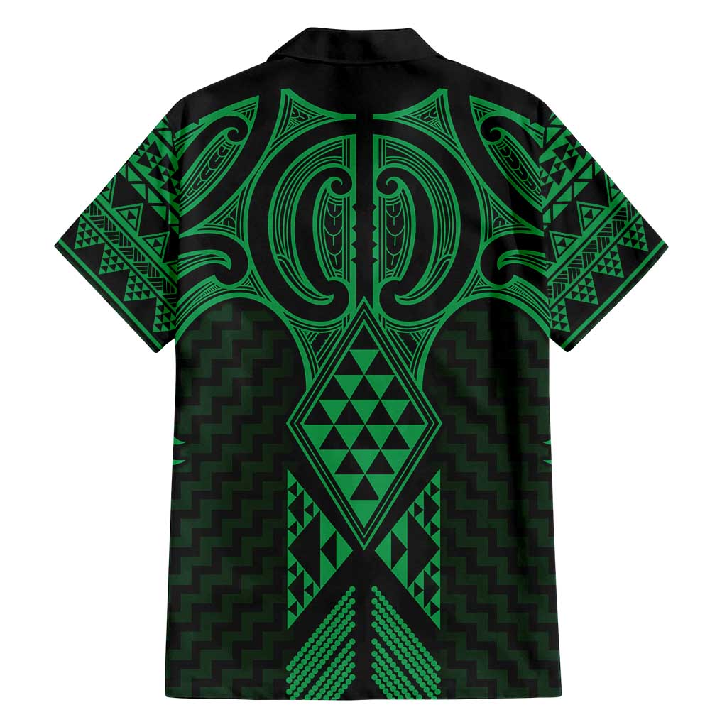 Kakariki Maori Ta Moko Poutama Art Family Matching Tank Maxi Dress and Hawaiian Shirt LT9 - Polynesian Pride