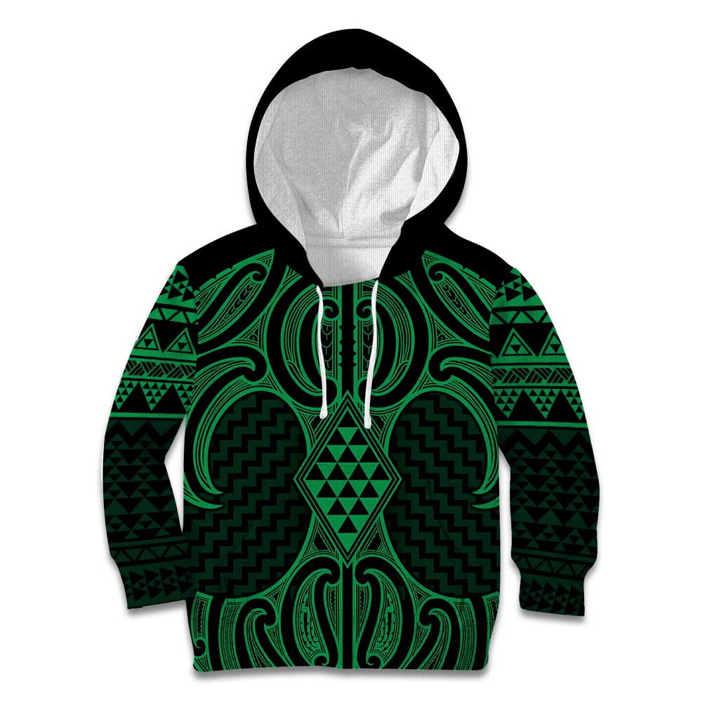 Kakariki Maori Ta Moko Poutama Art Kid Hoodie