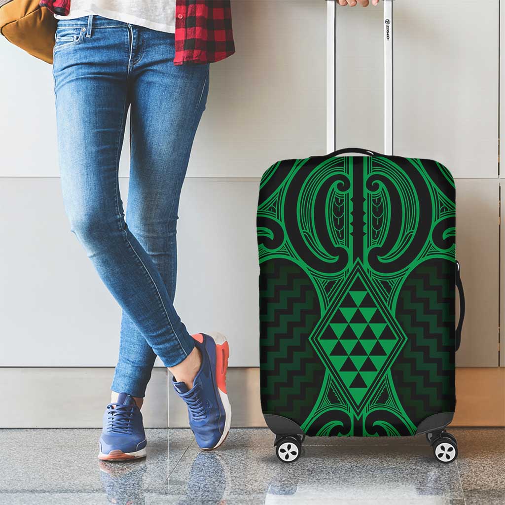 Kakariki Maori Ta Moko Poutama Art Luggage Cover