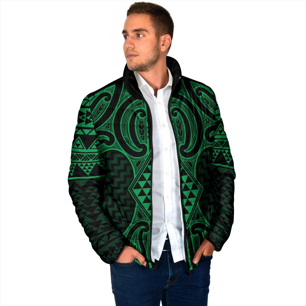 Kakariki Maori Ta Moko Poutama Art Padded Jacket - Polynesian Pride