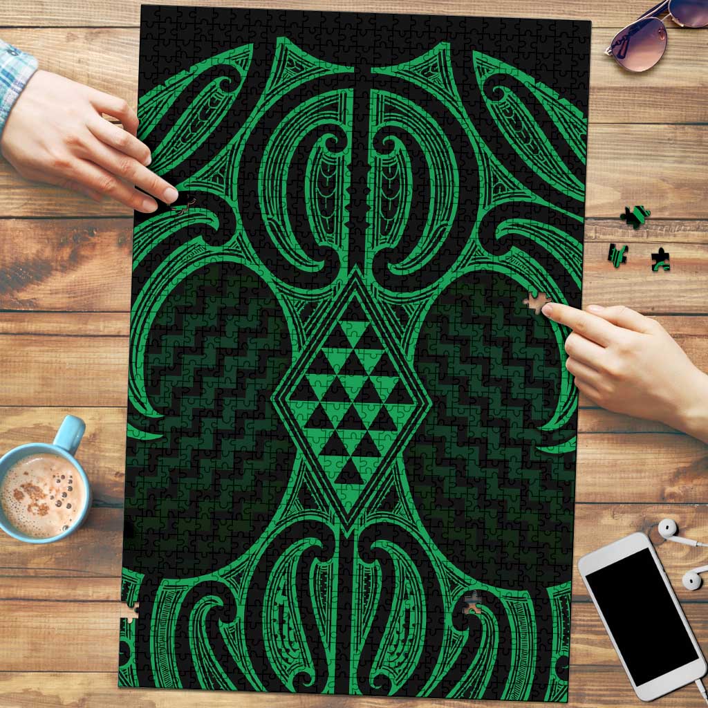 Kakariki Maori Ta Moko Poutama Art Puzzle - Polynesian Pride