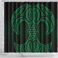 Kakariki Maori Ta Moko Poutama Art Shower Curtain