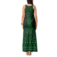 Kakariki Maori Ta Moko Poutama Art Tank Maxi Dress