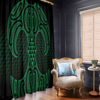 Kakariki Maori Ta Moko Poutama Art Window Curtain LT9 - Polynesian Pride