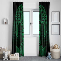 Kakariki Maori Ta Moko Poutama Art Window Curtain LT9 - Polynesian Pride