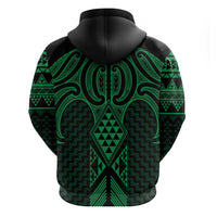 Kakariki Maori Ta Moko Poutama Art Zip Hoodie