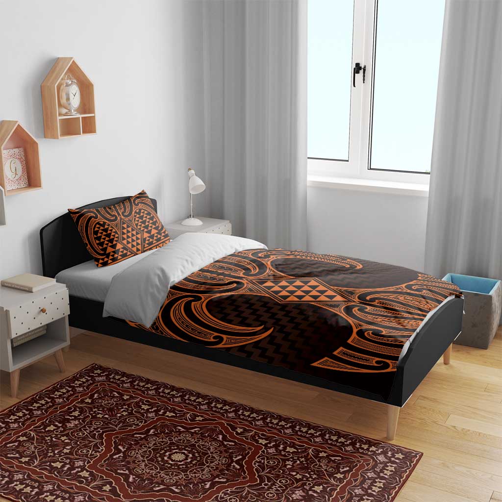 Karaka Maori Ta Moko Poutama Art Bedding Set