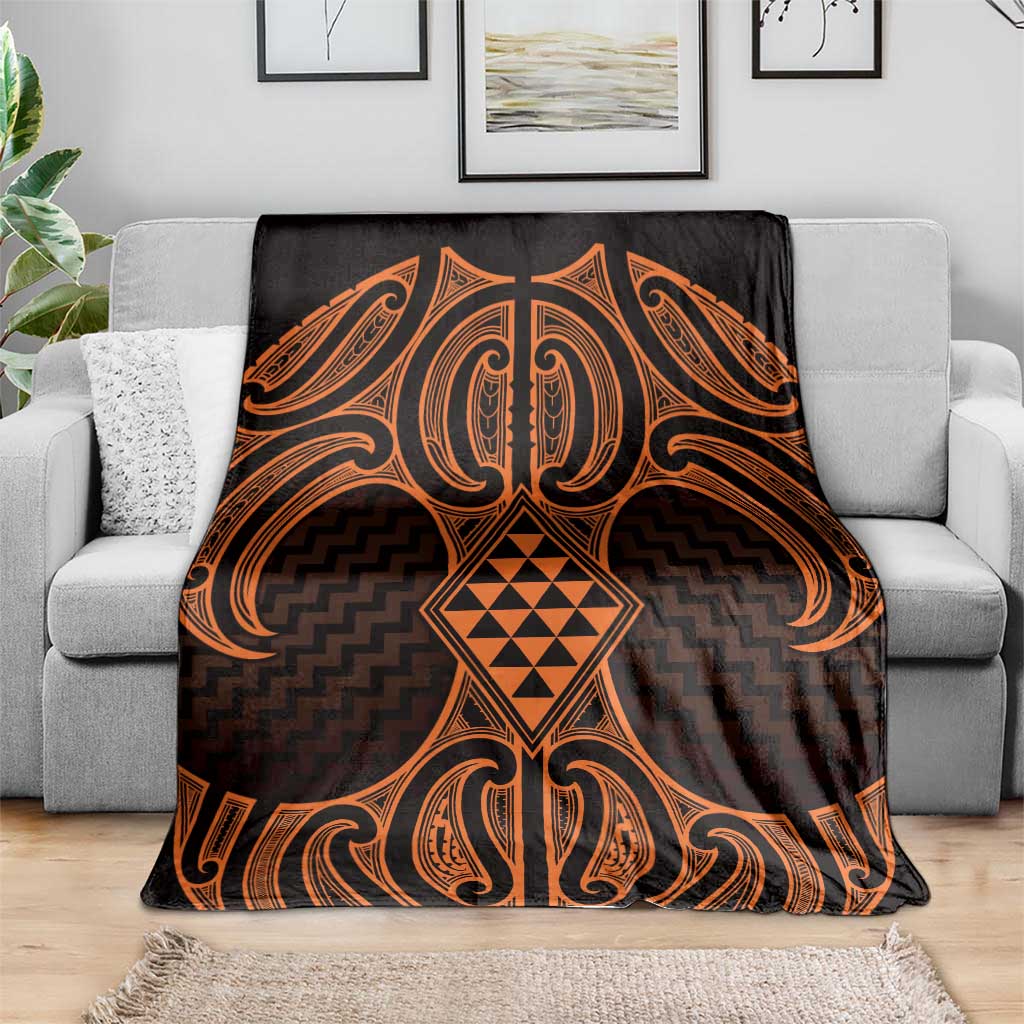 Karaka Maori Ta Moko Poutama Art Blanket