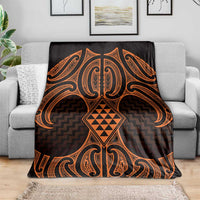 Karaka Maori Ta Moko Poutama Art Blanket