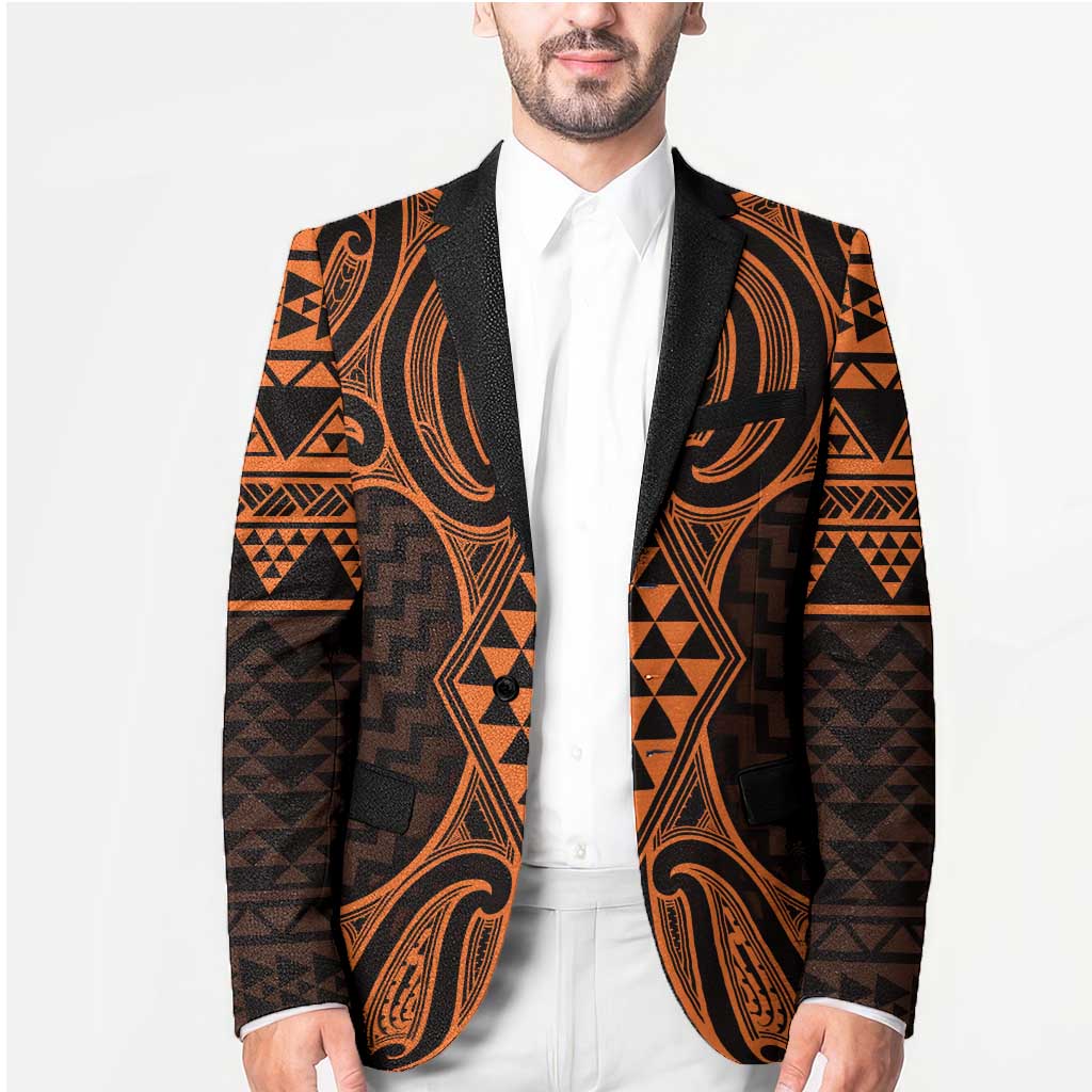 Karaka Maori Ta Moko Poutama Art Blazer LT9 - Polynesian Pride