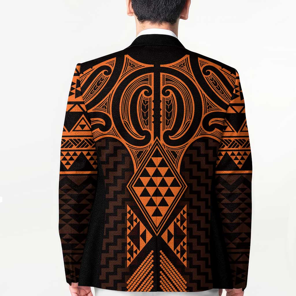 Karaka Maori Ta Moko Poutama Art Blazer LT9 - Polynesian Pride