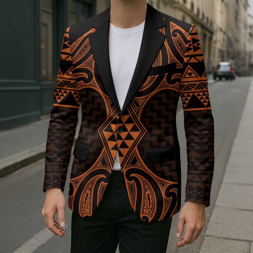 Karaka Maori Ta Moko Poutama Art Blazer LT9 - Polynesian Pride