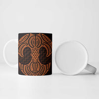 Karaka Maori Ta Moko Poutama Art Ceramic Mug - Polynesian Pride