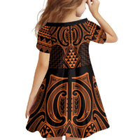 Karaka Maori Ta Moko Poutama Art Family Matching Long Sleeve Bodycon Dress and Hawaiian Shirt LT9 - Polynesian Pride