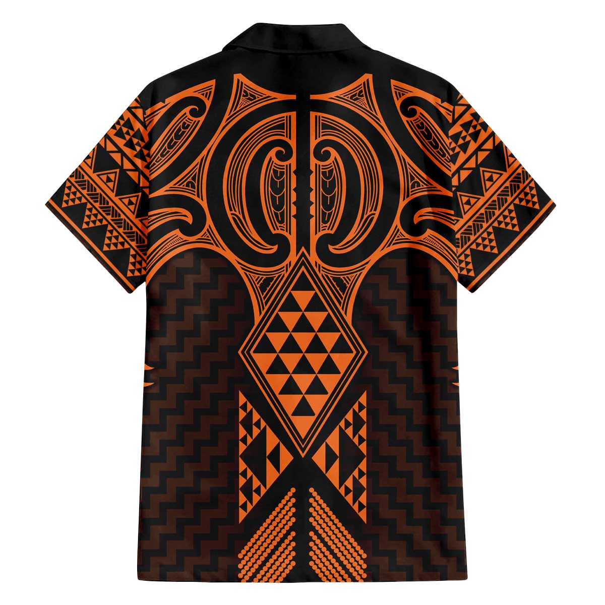Karaka Maori Ta Moko Poutama Art Family Matching Off The Shoulder Long Sleeve Dress and Hawaiian Shirt