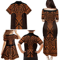 Karaka Maori Ta Moko Poutama Art Family Matching Puletasi and Hawaiian Shirt LT9 - Polynesian Pride