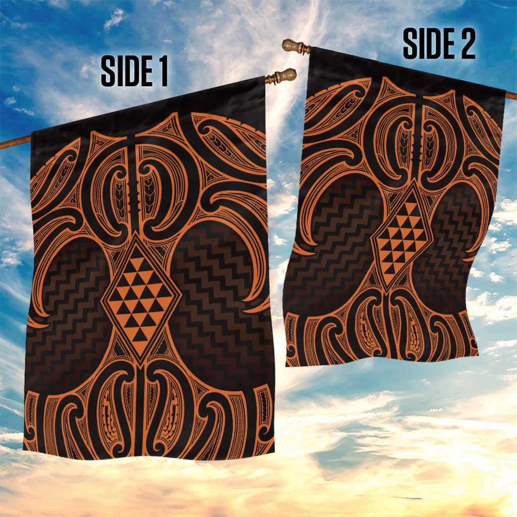 Karaka Maori Ta Moko Poutama Art Garden Flag LT9 - Polynesian Pride