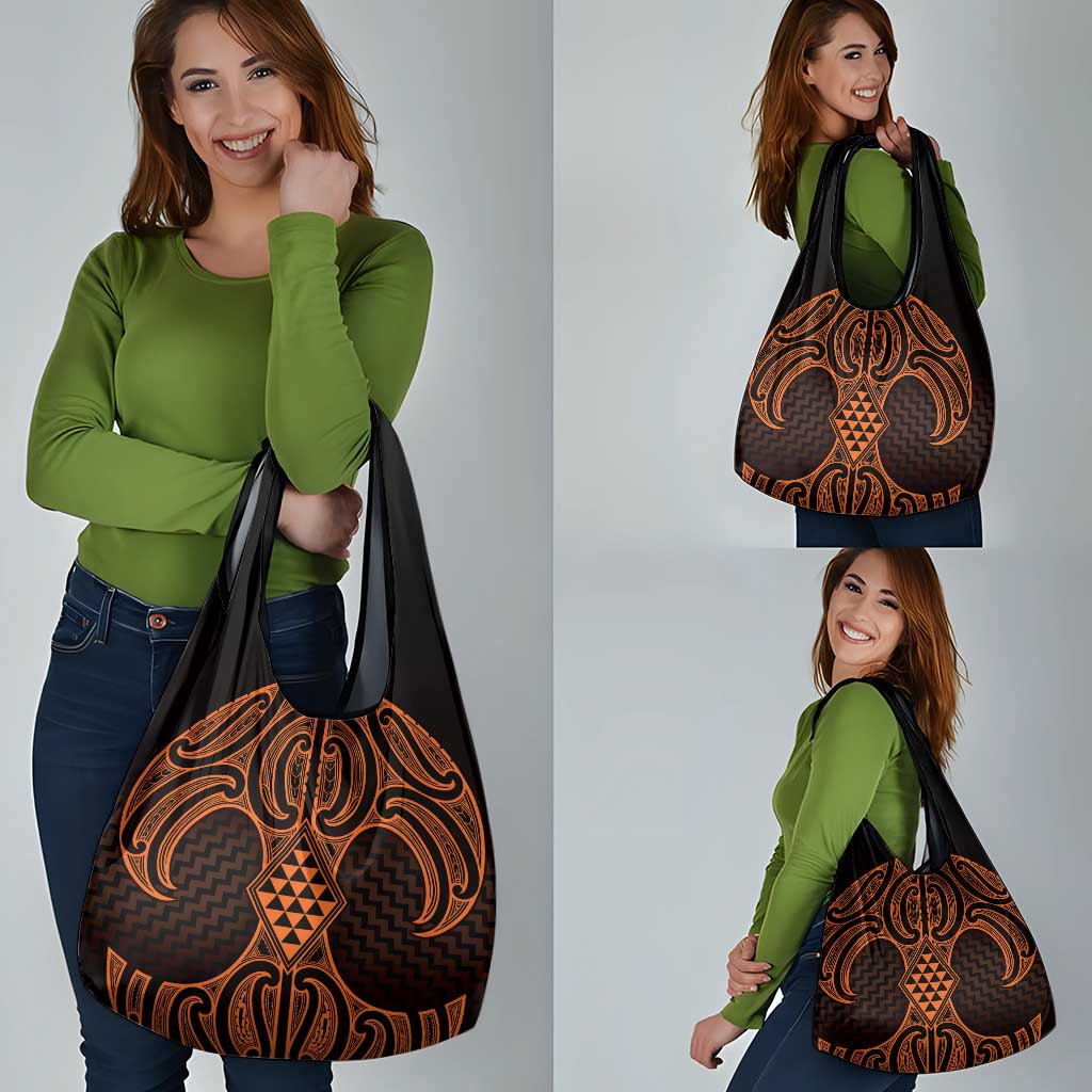 Karaka Maori Ta Moko Poutama Art Grocery Bag