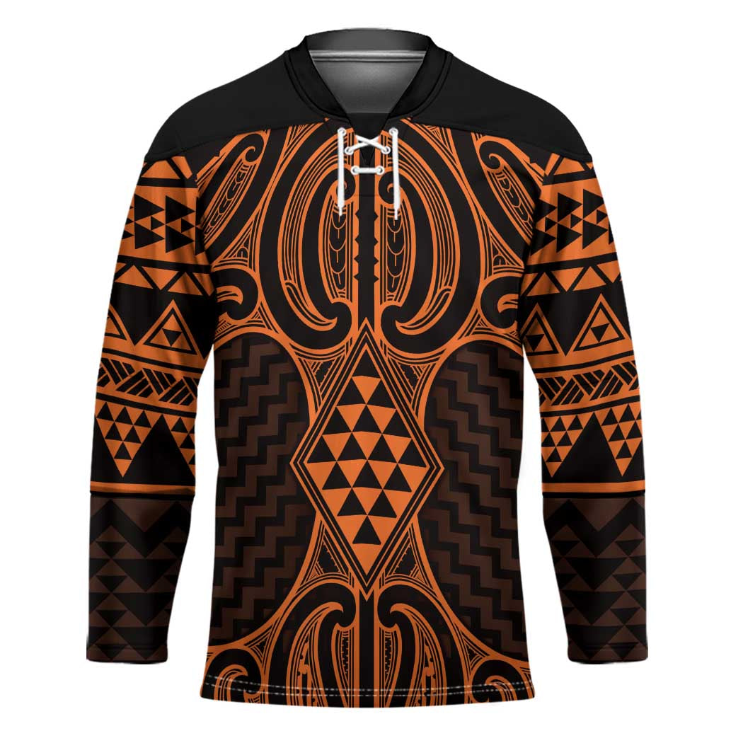 Karaka Maori Ta Moko Poutama Art Hockey Jersey - Polynesian Pride