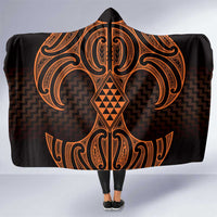 Karaka Maori Ta Moko Poutama Art Hooded Blanket