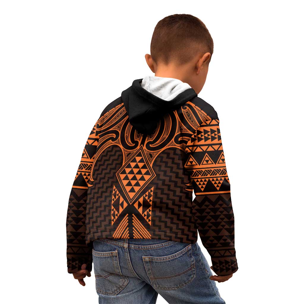 Karaka Maori Ta Moko Poutama Art Kid Hoodie