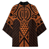 Karaka Maori Ta Moko Poutama Art Kimono - Polynesian Pride