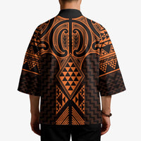 Karaka Maori Ta Moko Poutama Art Kimono - Polynesian Pride