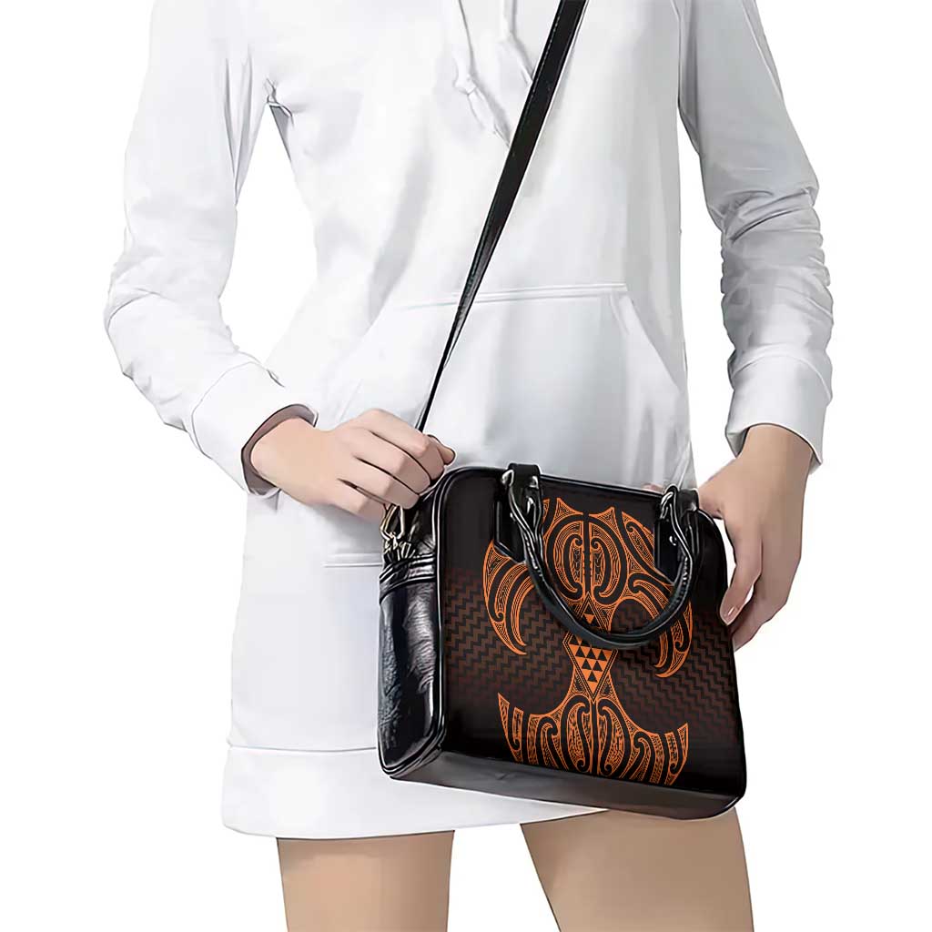 Karaka Maori Ta Moko Poutama Art Shoulder Handbag