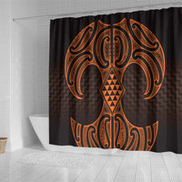 Karaka Maori Ta Moko Poutama Art Shower Curtain