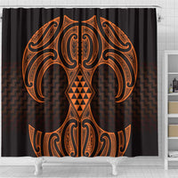 Karaka Maori Ta Moko Poutama Art Shower Curtain