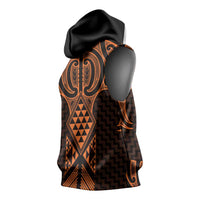 Karaka Maori Ta Moko Poutama Art Sleeveless Hoodie - Polynesian Pride