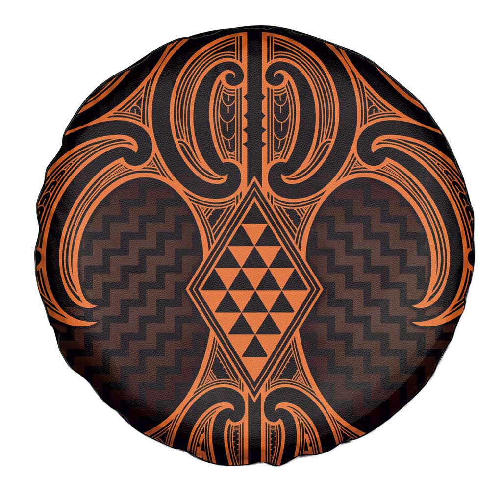 Karaka Maori Ta Moko Poutama Art Spare Tire Cover
